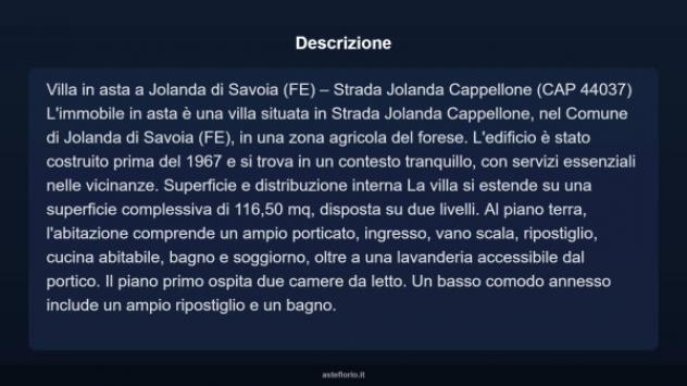 Immobile in asta di 116 m² con più di 5 locali in vendita a Jolanda di Savoia - Foto 4