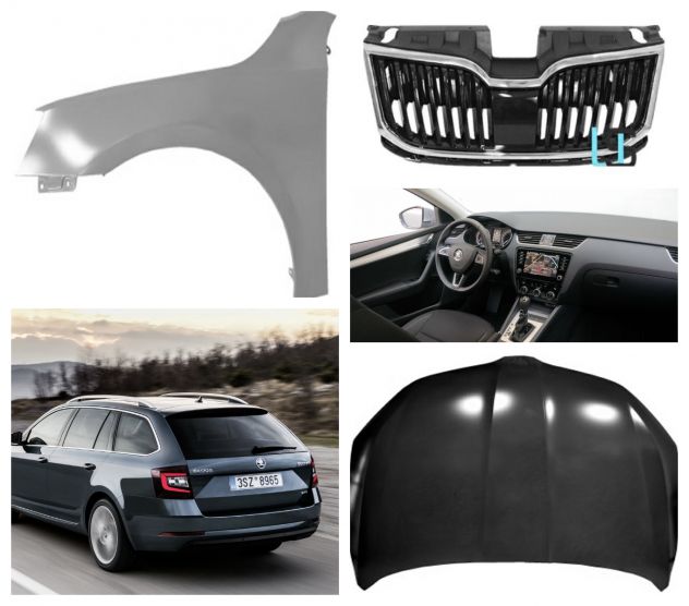 Skoda Octavia frontale cofano airbag 2017-20