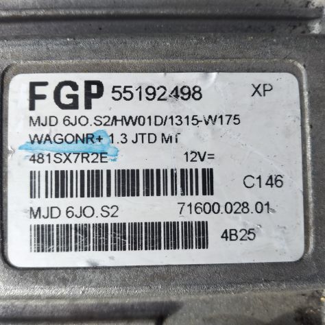 ECU Suzuki Wagon R + 1.3 DDiS II FGP 55192498 MJD 6JO.S2 Centralina motore Suz - Foto 4