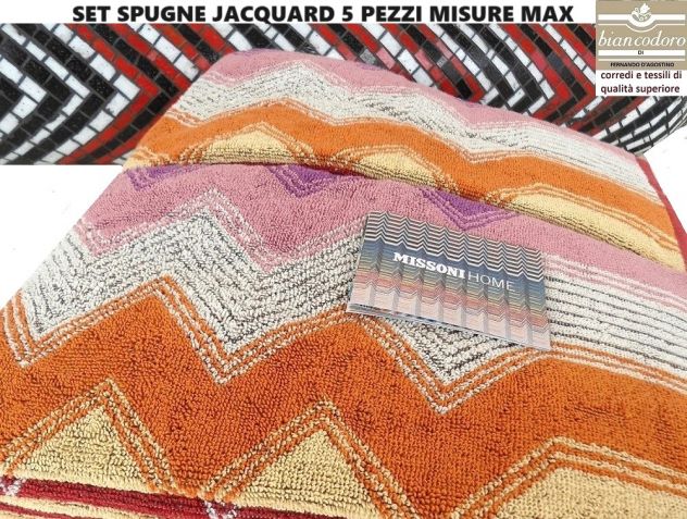 SET SPUGNE BAGNO 5 PEZZI  MISSONI 3 MODELLI - Foto 5