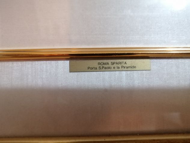 Quadro su Lastra in Argento Con Finitura Oro Roma - Foto 3