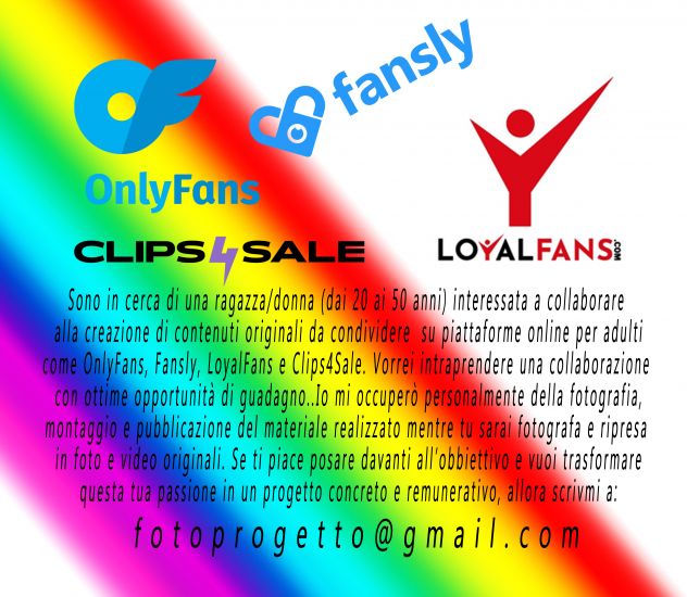 Collaborazione OnlyFans, Fansly, Clips4Sale - Cercasi modelle