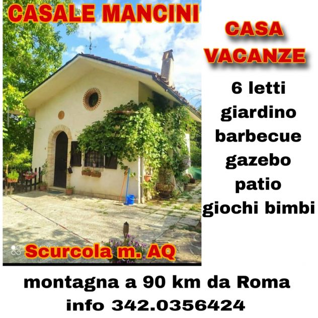 Casale in montagna Abruzzo fitti brevi e medi, sei posti letto intera struttura