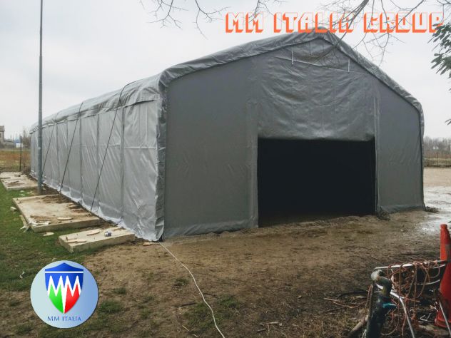 Strutture in Acciaio  senza permessi 8,0 x 20,0 x 4,0/5,25 mt. pvc 550 - Foto 9
