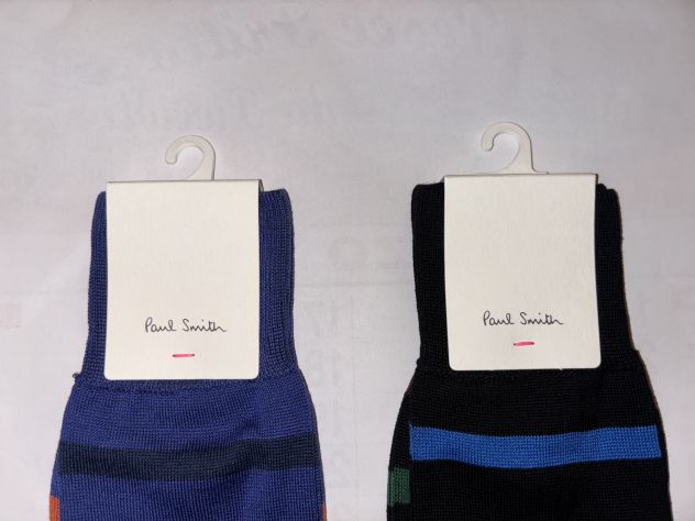 2CALZE NUOVE CON CARTELLINO IN COTONE FIRMATE ORIGINALI”PAUL SMITH”MADE IN ITALY - Foto 5
