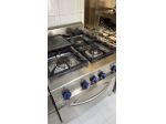CUCINA GAS 4 FUOCHI CON FORNO 80X90 (INOX BIM) USATA