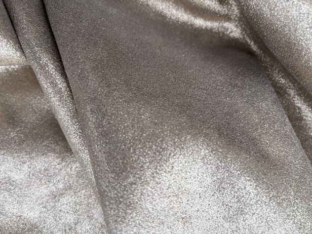 Pelle scamosciata tortora resinata reversibile - Foto 3