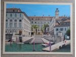 Quadro a tempera raffigurante Palazzo Borromeo