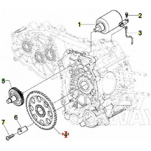 Corona avviamento elettrico scooter Piaggio 82737R - Foto 3