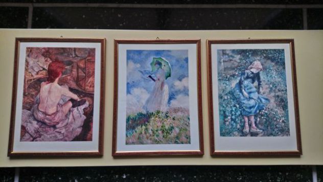 3 Quadri con Cornice in perfette condizioni Manet, Pissarro, Toulouse