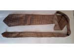 Gucci cravatta oro e blu con disegni in seta cruda