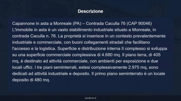 Immobile in asta di 4680 m² in vendita a Monreale - Foto 7