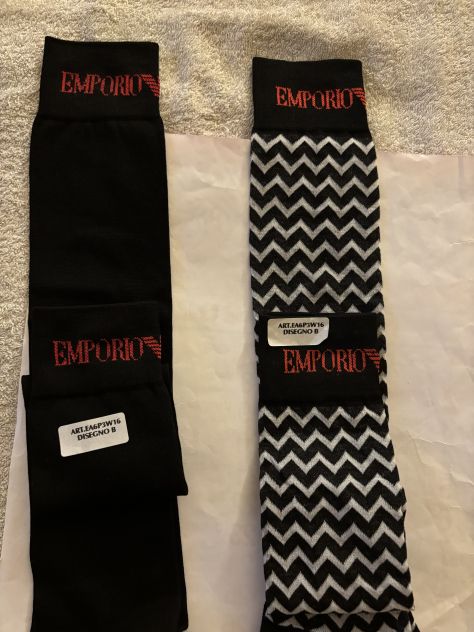2 PAIA CALZE NUOVE CON CARTELLINO DA UOMO FIRMATE ORIGINALI”EMPORIO ARMANI”MADE - Foto 3