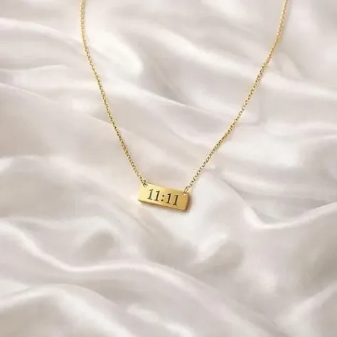 18K Gold Plated 11:11 Necklace for Women