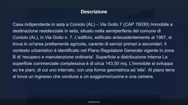 Immobile in asta di 143 m² con più di 5 locali e box auto in vendita a Coniolo - Foto 3