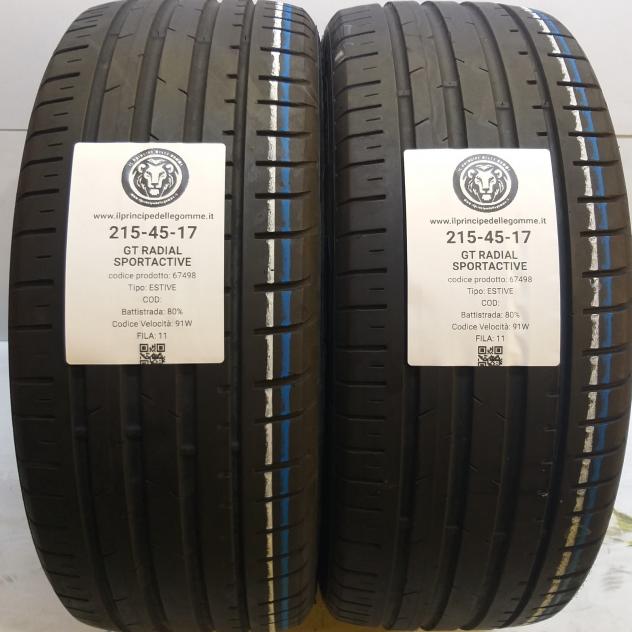 2 GOMME 215 45 17 GT RADIAL A67498