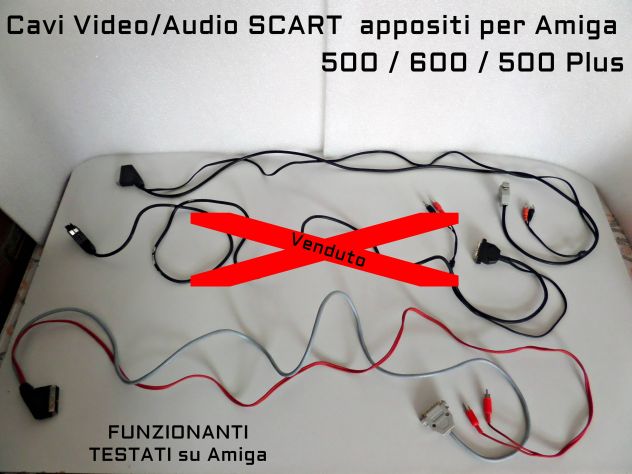 Cavo video/audio SCART Commodore Amiga (FUNZIONANTI)