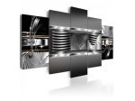 Quadro Moderno Platino Cm.100x50 E 200x100 ARREDALACASA