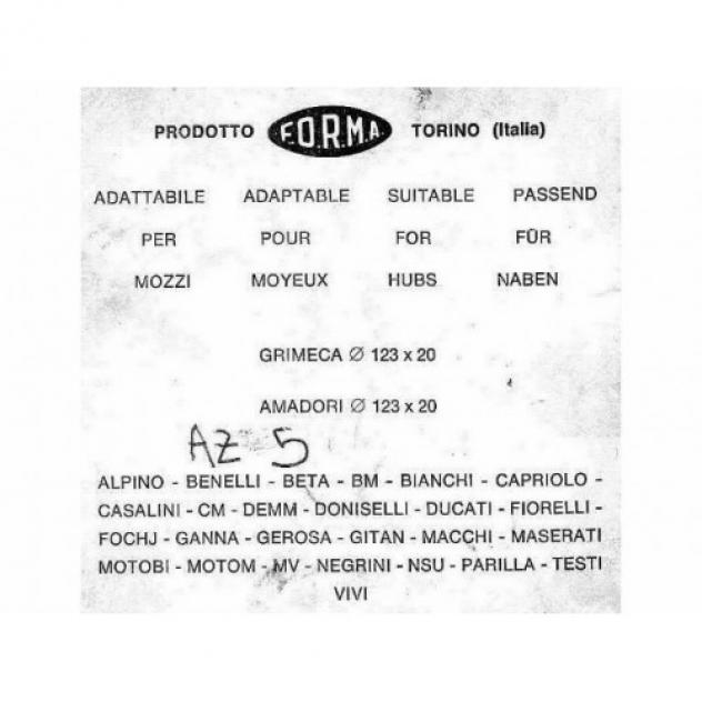 Ceppi freno Grimeca Amadori da 123 x 20 Forma AZ 5 - Foto 3