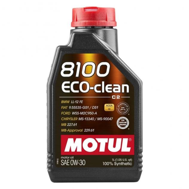 MOTUL 8100 ECOCLEAN 0W30 Olio Motore Sintetico per Risparmio Carburante