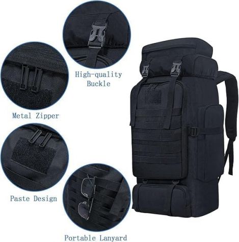 Video su Qual è Zaino da trekking impermeabile 1000d borsa tattica in nylon 12L zaino tattico da combattimento per uomini