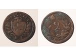 Svizzera 2 rappen, 1851.