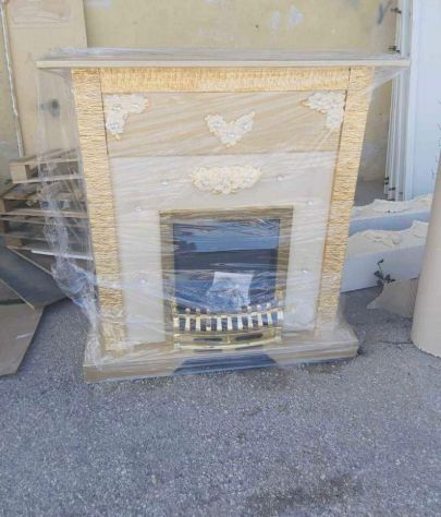 Camino stufa elettrica ecopelle legno spedizione ovunque - Foto 4