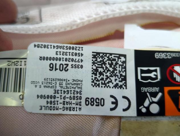 13393369 AIRBAG LATERALE A TENDINA DESTRO OPEL CROSSLAND 1.2 B 61KW 5P (2020) RICAMBIO USATO - Foto 6