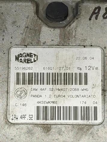 CENTRALINA MOTORE FIAT Panda 2° Serie 55196262 IAW4AFS2 188A4000 benzina 1242 (0310) - Foto 2