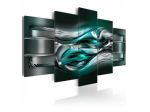 Quadro Moderno Turchese Cm.100x50 E 200x100 ARREDALACASA