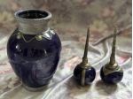 VASO IN CERAMICA BLU COBALTO