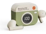 Cuffie Retro Q86 con Effetto Pelle, Impermeabili IPX5, Bluetooth 5.4, VERDE