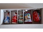 addobbi dipinti a mano per albero di Natale alti 6 cm confezione da 5 pezzi