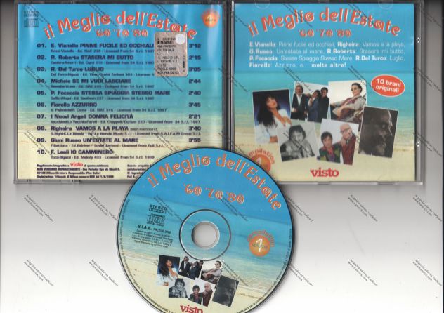 CD IL MEGLIO DELL'ESTATE 60 - 70 - 80 - VIANELLO RIGHEIRA RUSSO ROBERTS FOCACCIA