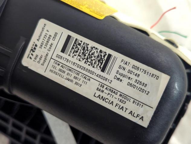 51751187 AIRBAG PASSEGGERO LANCIA DELTA 1.6 D 88KW 6M 5P (2012) RICAMBIO USATO - Foto 5