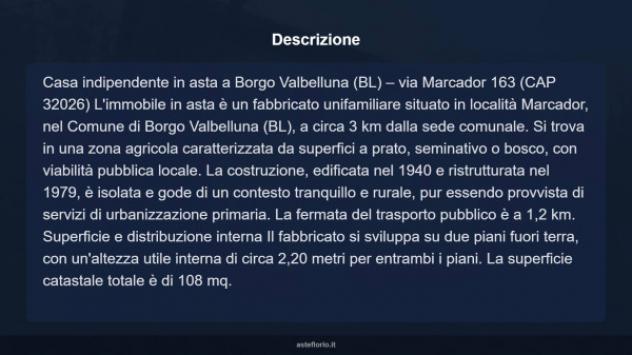 Immobile in asta di 108 m² con più di 5 locali in vendita a Borgo Valbelluna - Foto 10