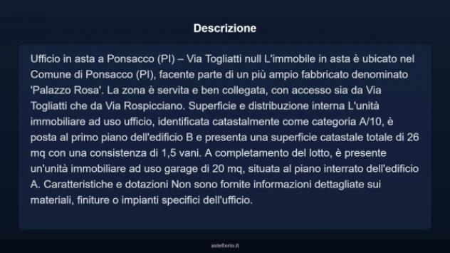 Immobile in asta di 26 m² in vendita a Ponsacco - Foto 10