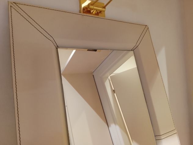 SPECCHIO CATTELAN IN PELLE BEIGE - Foto 2