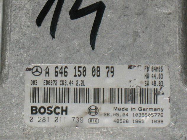 0281011739 ECU MERCEDES 2.2 0281011739 A6461500879 CR3.44 2.2L - Foto 2