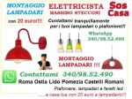 Montaggio lampadario da elettricista Roma 20 euro