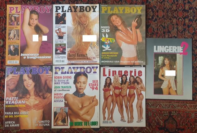 Lotto 5 Playboy Italia + 2 allegati Lingerie