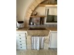 Lavandino lavello cucina rustico in pietra granito