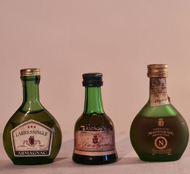 Rare Mignon Armagnac collezione di n° 3 bottigliette