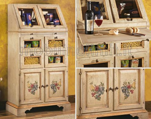 Dispensa Avorio anticato e Decoro - Nuovo