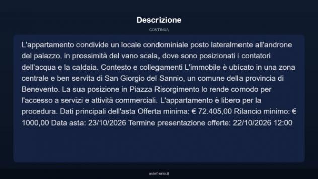 Immobile in asta di 122 m² con più di 5 locali in vendita a San Giorgio del Sannio - Foto 12