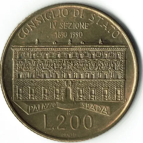 rara moneta 200 lire palazzo spada consiglio di stato - Foto 2