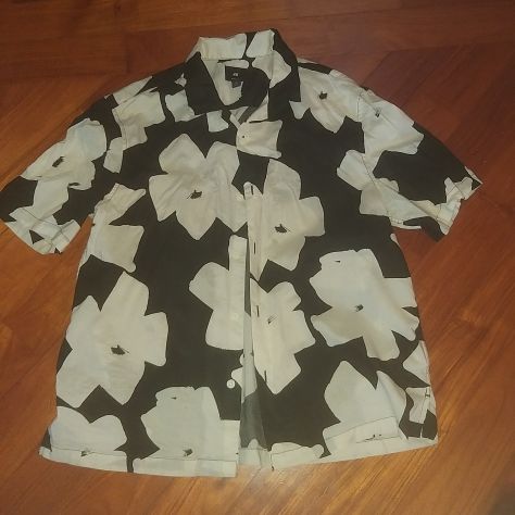Lotto vestiti uomo taglia L 1 camicia maniche corta a fantasia 1 t shirt kappa a - Foto 3
