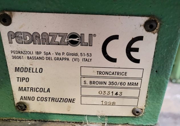 TRONCATRICE A DISCO PEDRAZZOLI MOD SUPER BROWN 350 - Foto 4