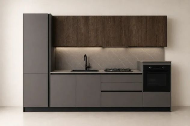 Cucina NOTTE 335 cm nuova con elettrodomestici