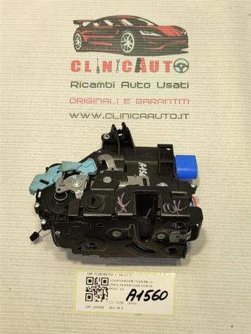 SERRATURA POSTERIORE SINISTRA VOLKSWAGEN Touran 2° Serie 7L0839015D (0710)